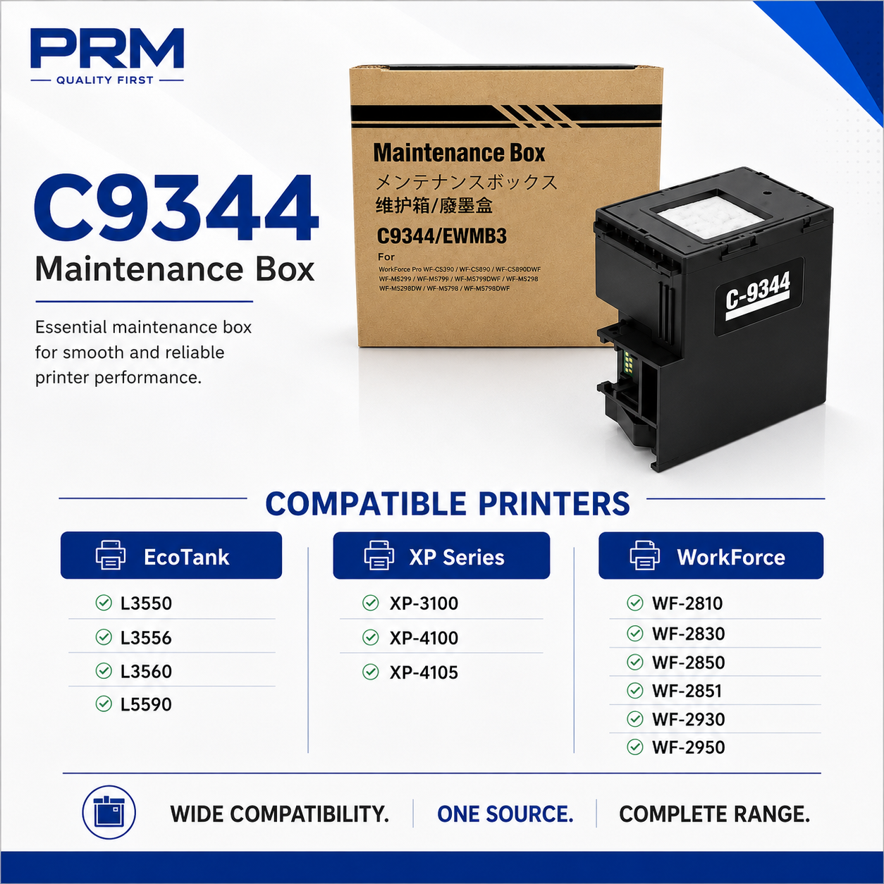 Epson C9344 Maintenance Box Compatible for L3550 / L3560 / L5590 / XP-4100 / WF-2850 | PRM