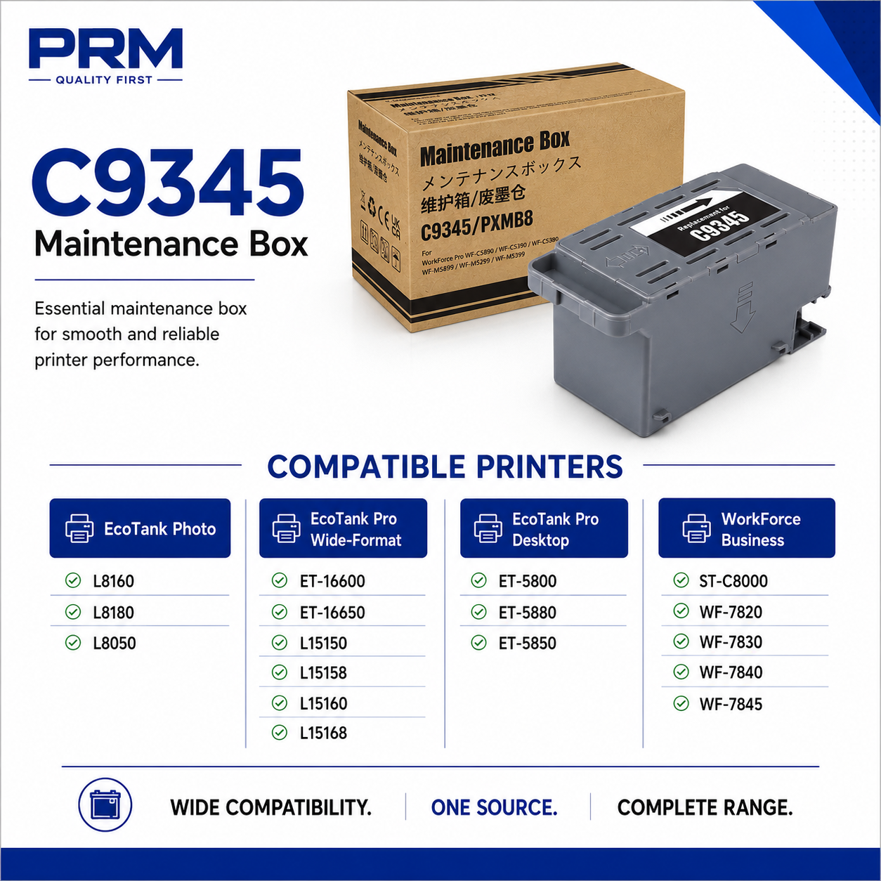 Epson C9345 Maintenance Box Compatible for L8050 / L15150 / L15160 / ET-5800 / WF-7840 | PRM