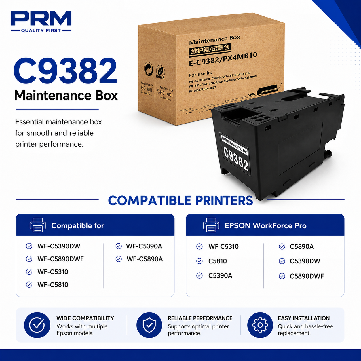 Epson C9382 Maintenance Box Compatible for WF-C5390DW / WF-C5890DWF / WF-C5310 / WF-C5810 | PRM