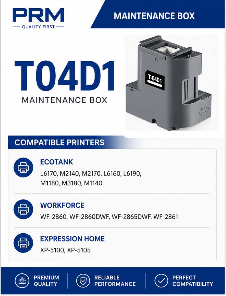 Epson T04D1 Maintenance Box Compatible for L6170 / L6190 / M1140 / M2170 / M3140 | PRM