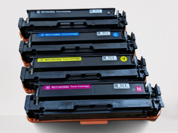 PRM HP W2110A Toner Cartridge Set (HP 206A Color Cartridge Set) With Chip