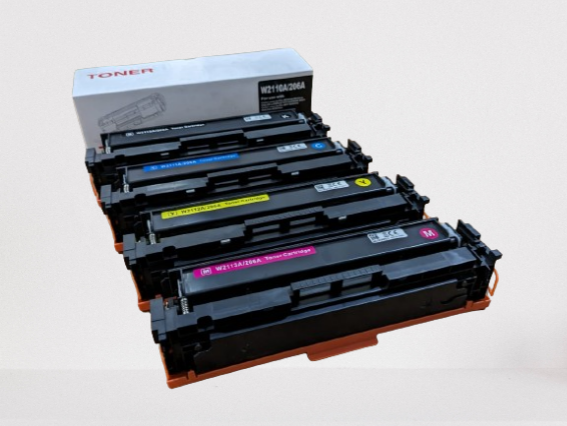 PRM HP W2110A Toner Cartridge Set (HP 206A Color Cartridge Set) With Chip